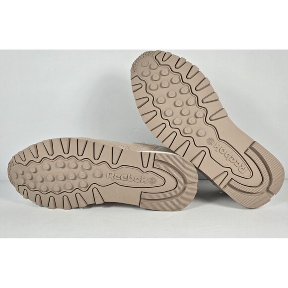 Reebok Classic Leather Womens Beige Running Lace Up Shoes Sneakers 7.5 - Picture 7 of 8